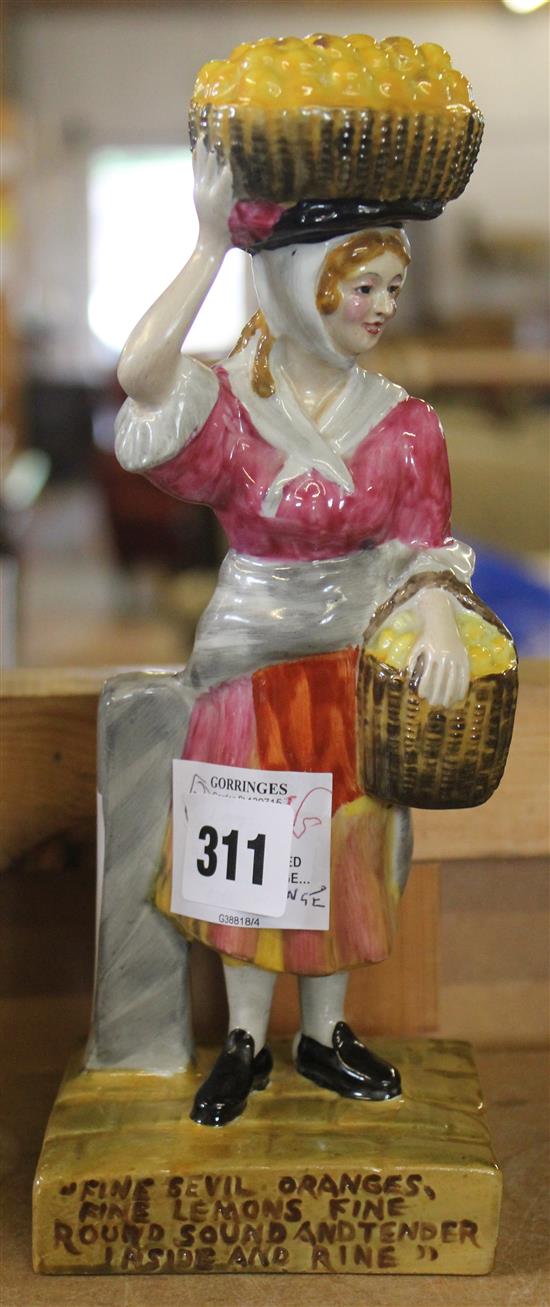 Clarice Cliff signed figurine: The Orange Seller